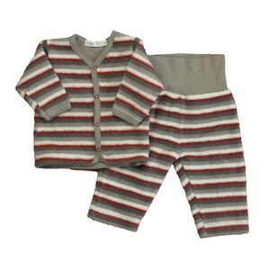 Under the Nile Boys Gray Stripe Apparel Sets size: 6-9 Months